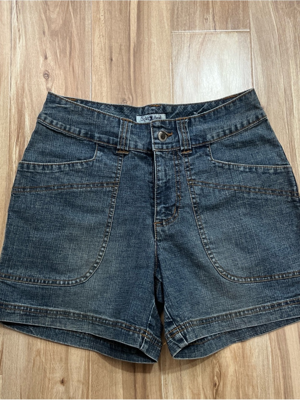 Duck Head Indigo Blue Denim Mid Waist Jean Shorts